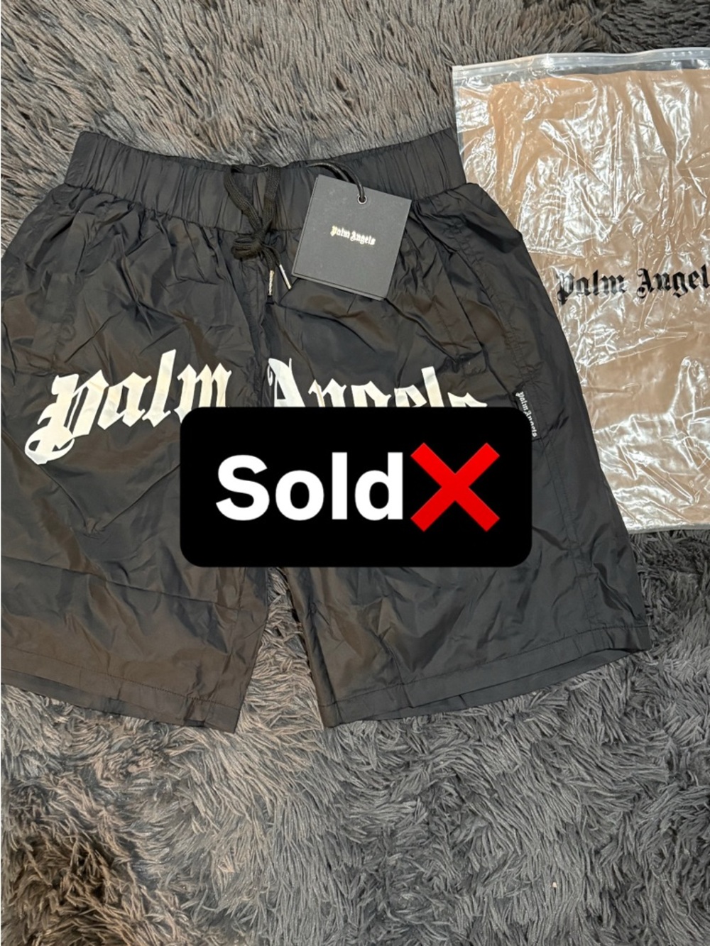 Palm Angels black shorts